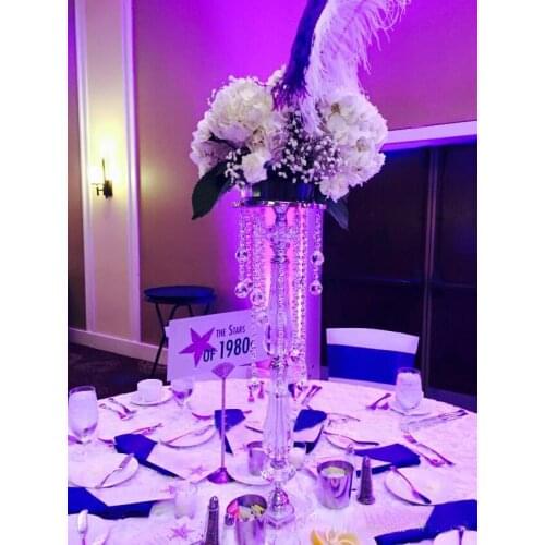 2022 New 70 cm Tall acrylic Wedding Centerpiece Table Flower Stand Wedding Chandelier