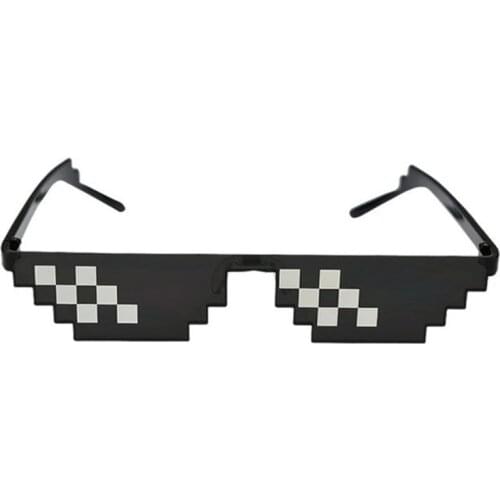 8 Bit Thug Life Sunglasses Pixelated Men Women Party Eyeglasses Mosaic Vintage Eyewear Unisex Gift Toy Glasses
