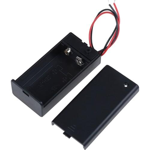 9V Volt PP3 Battery Holder Box Dc Case W/ Wire Lead On/off Switch Cover