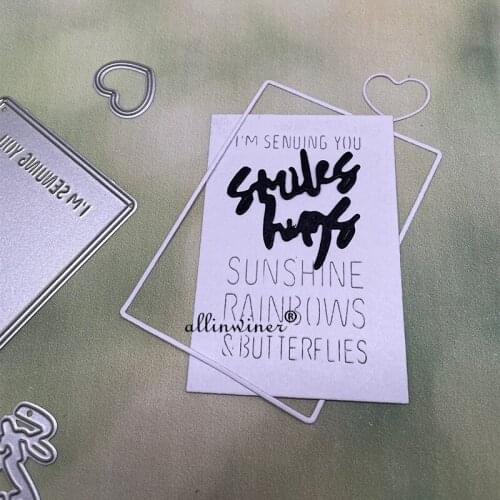 Letter love frame Metal Cutting Dies Stencils Die Cut for DIY Scrapbooking Album Paper Card Embossing