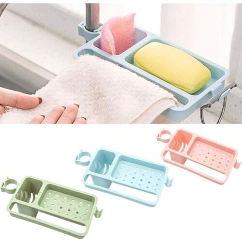 Sink Shelf Ventilation Easy Install PP Sink Caddy Sponge Holder for Kitchen Bathroom Accessories Storage Basket