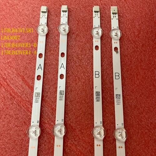 4pcs LED backlight strip for Panasonic TX-43E302B TX-43E303E HITACHI 43HB26T72U 43HB6T62H 43HB6T72U 43HB6J02U 17DLB43VER1-B A