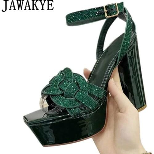 Platform Super High Heel Sandals Woman Classic Braid Sandals Summer Fashion Runway Shoes Luxury Brand Wedding Party Shoes Mujer