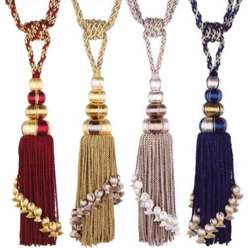 Curtains Ceramic Hanging Balls Curtains Accessories Europe style Upscale Polyester Home Decoration Tieback Drapes Fringe Tassels