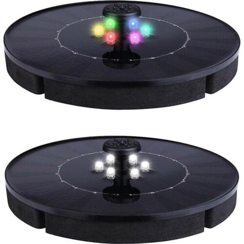 LED Solar Powered Water Pump Floating Fountain Garden Pool Pond Birdbath Decor For Bird Bath Fish Tank Small Pond Fountain