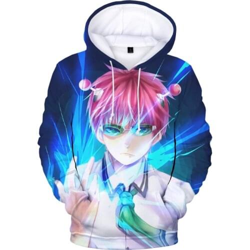 New The Disastrous Life of Saiki K 3D Printed Hoodie Saiki Kusuo Men/Women Hooded Sweatshirt for Teens Casual Tracksuit 2XS-5XL