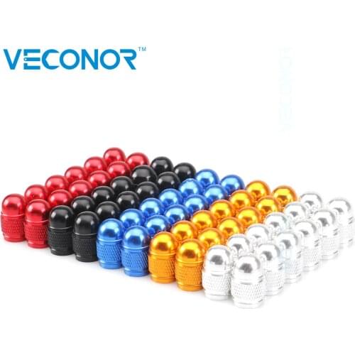60Pcs Multicolors Aluminum Material Bullet-shaped Tyre Valve Caps for Car Motorcycle Bicycle
