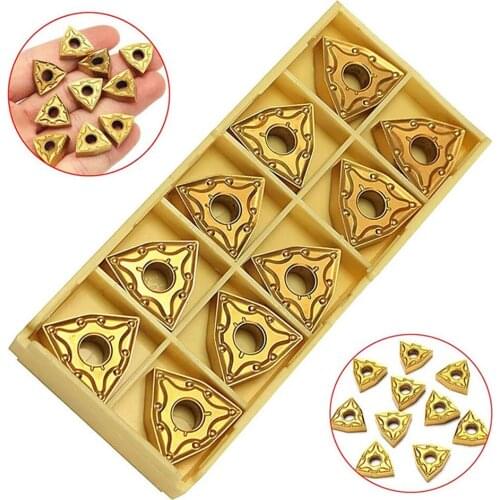 10pcs WNMG080404 Blue Nano Carbide Inserts Replacement for WWLNR/L MWLNR/L Turning Tools Boring Bar Lathe Milling Cutter Blades