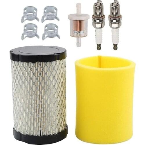 591334 796031 Air Filter For 594201 Briggs& Stratton Fuel Filter ,Spark Plug ,ClipsLawn Mower Accessories Set