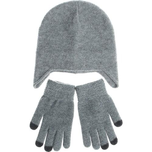 Knitted Winter Hats For Womens Hat Glove Set 2 Piece Sets Fashion Twist Stripes Cap Gorros Bonnet Wool Beanie Skullies