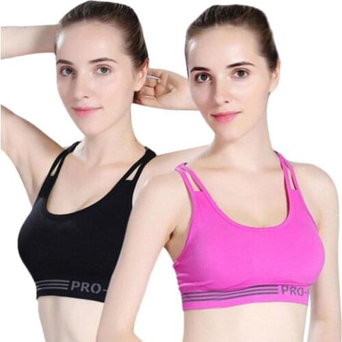 Women Sports Bras Gym Lady Running Fitness Exercise Quick-drying Breathable Underwear Training Dancing Shockproof Vest Yoga Bra