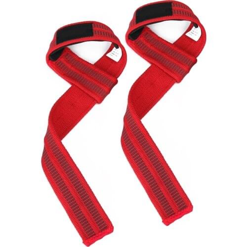 1 Pair Durable Cotton Weight Lifting Wrist Support Straps Wrist Wraps Braces Belt Bands for Weightlifting Fitness Bodybuilding