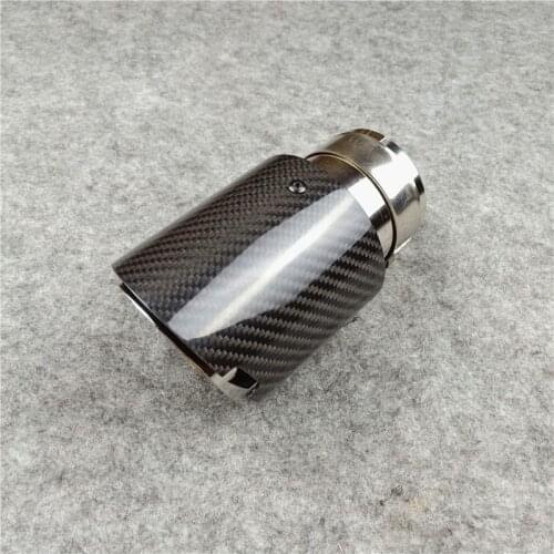 1 Pcs For Akrapovic Exhaust Pipe Length 160mm Outlet 76 89 101 114MM Carbon Fiber Stainless Steel Car Universal Muffler tip