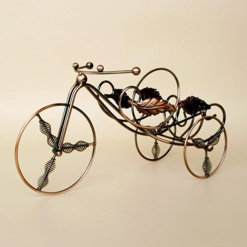 1PC Iron spring tricycle wine rack craft ornaments personality table decorations wine holder KI 2064