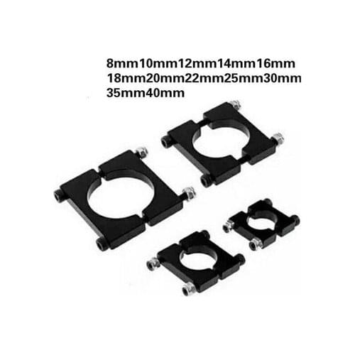 10PCS Aluminum 8/10/12/14/16/18/20/22/25/30/35/40mm Tubing Clip Pipe Clamp Carbon Tube Clips for Plant Agriculture UAV Drone