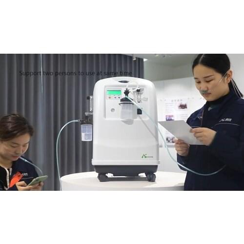 2 people Use 93% Portable Generator 10L Medical Dual Flow Oxygen Concentrator machine