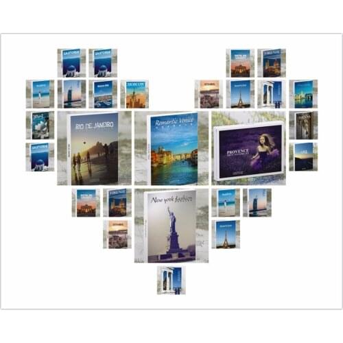 60pcs/box World landscape HD postcards message Stationery birthday gifts decoration greeting cards Commemorative postal card