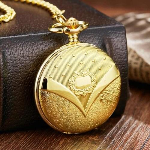 Luxury Golden Steampunk Hollow Skeleton Mechanical Pocket Watch Men Vintage Roman Dial Pocket FOB Watch With Chain Male Clock