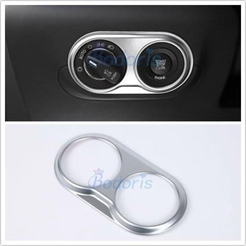 For Maserati Levante 2016 2017 2018 2019 2020 Interior Headlight Switch Cover Panel Moulding Trim Chrome Car Styling Accessories