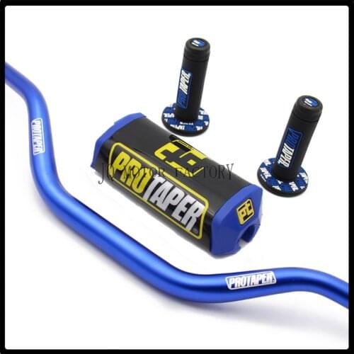 For Motorcycle Motocross Dirt Pit Bike Pitbike Taper Metal fat handlebar 1-1/8" 28mm with grips and Pad