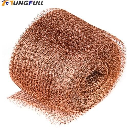 0.5-20m Wires Pure Copper Mesh For Distillation Copper Packing Woven Filter Sanitary Food Grade Pest Control Home Brew Beer