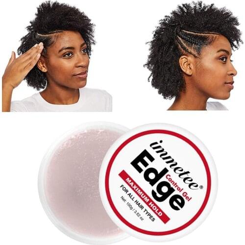 100ml Control Gel Edge Control Cream Gel Hair Super Long Black Sleek Max Hold Hair Oil Wax Girls Hairstyle Lasting Waterpro K2S1