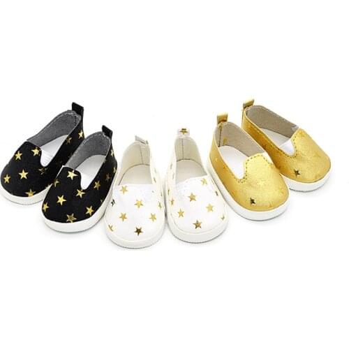 New Star Point Canvas Shoes Fit For 43cm Baby Born Dolls 17inch Reborn Baby Doll Shoes Accessories