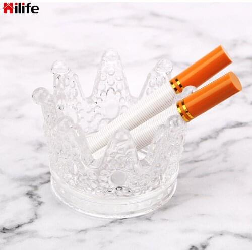 Multifunction Crystal Ashtray Smoking Accessories Candle Holder Home Decoration Crown glass ashtray Cigarette Tray
