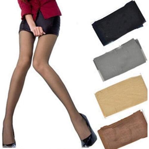 Fashion Black Lady Tights Elastic Silk Stockings Solid Color Female Stockings Pantyhorse Sexy Nylon Stockings Legs Women Hosiery