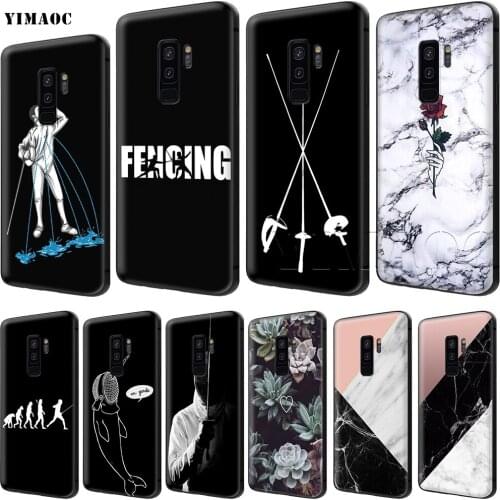 YIMAOC Fencing Foil Sabre Epee Soft Silicone Case for Samsung Galaxy S6 S7 Edge S8 S9 Plus A3 A5 A6 Note 8 9
