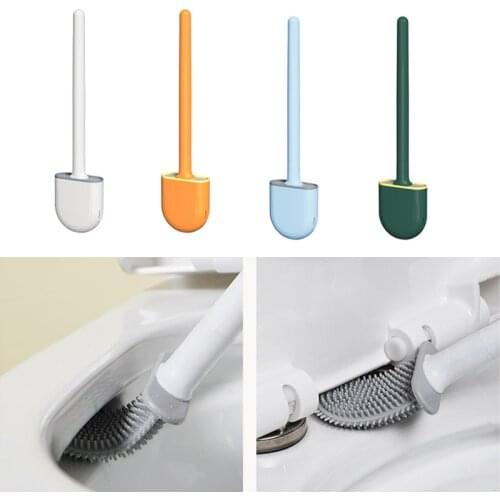 Wall-mounted Toilet Brush Cleaning Supplies Bathroom Accessories Sets Toilet Cleaner with Holder Container WC Cleaning Brush