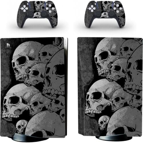 New Skull PS5 Standard Disc Edition Skin Sticker Decal Cover for PlayStation 5 Console & Controller PS5 Skin Sticker Vinyl