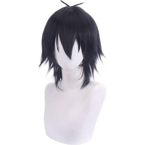 Anime Assassins Scissor Seve Wig Five Six Killer Seven Black Hair Cosplay Wig Role Play Halloween Hair Synthetic 35cm