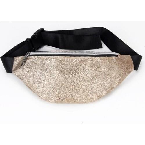 Waist Bag Women Fanny Packs Fashion Bling Sequins Female Shoulder Chest Bag Lightweight Convenient Waist Wallet Phone Bag