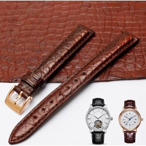 Alligator leather watchband small womens watch chain black brown 12mm 13mm 14mm 15mm 16 17mm for Armani F-iyta Wristband strap