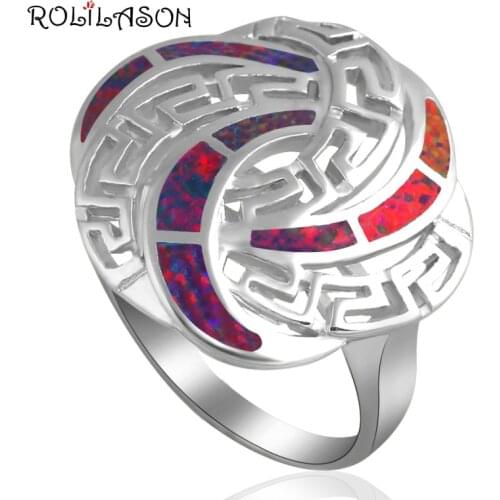 Super supplier Amazing Orange fire Opal silver plated stamped Rings 2015 for women jewelry USA size #6#7#8#8.5#9#9.75 OR638