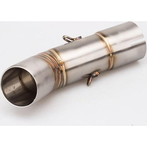 For FZ8 FZ800 FZ800N Motorcycle Exhaust Muffler stainless steel Pipe Middle muffler Connector Link Pipe Tube