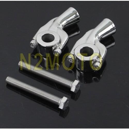 Polish Brass 1" 7/8" Rough Craft Handlebar Riser 22mm 25mm Bar Mount Clamp for Harley Cafe Racer Sportster Dyna Touring