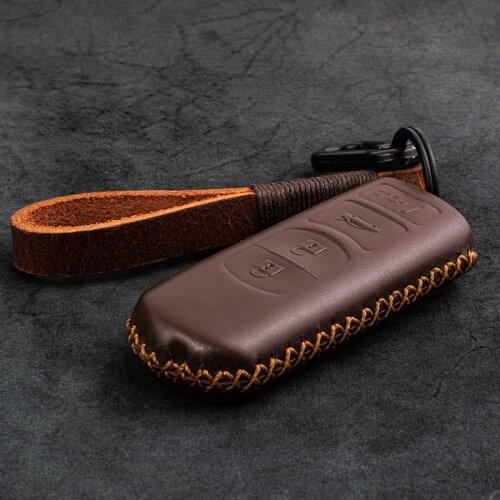 1X Genuine leather Car Remote Smart Key Case Key Cover Keychain For Mazda 3 Mazda 6 CX5 CX4 CX- 5 CX- 7 CX- 9 Atenza Car Styling