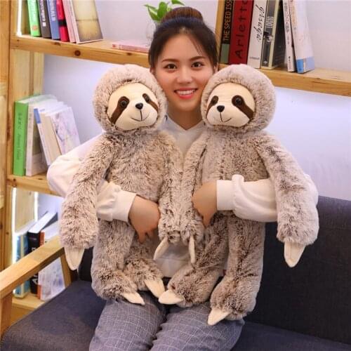 New 1pc 50cm/70cm Lifelike Sloth Baby Doll Sloth Plush Toys Stuffed Dolls Kids Toys Lovely Doll Girlfriend Best Gifts Brinquedos