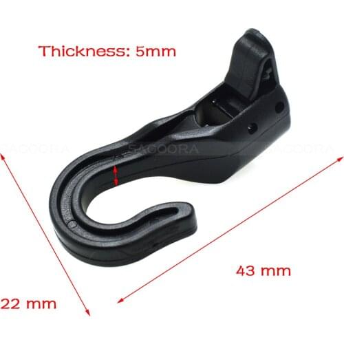 10pcs 43*21mm Swivel Plastic Snap Hook Black For 6mm Cord Webbing Strap Luggage Bag