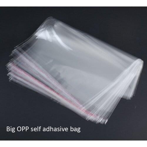 100pcs/lot Clear Resealable Opp/pvc/cellophane Bags 24x34cm(30+4) Transparent Opp Gift Plastic Packaging Self Adhesive Seal