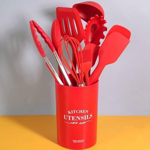 11Pcs kitchen Cooking Utensils Set Silicone Cookware Heat Resistant Baking Tool Kitchen Accessories