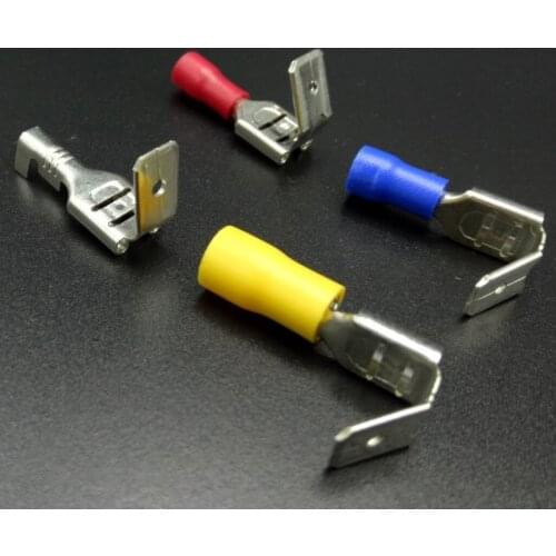 20x Crimping Connectors Piggyback Female Spade Connector Terminals Brass printed with Sn