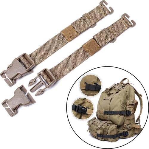 4pcs Outdoor Camping Tactical Backpack Chest Harness Strap MOLLE Straps Adjustable Dual Release Buckle D Ring Bags Strap Hotsell