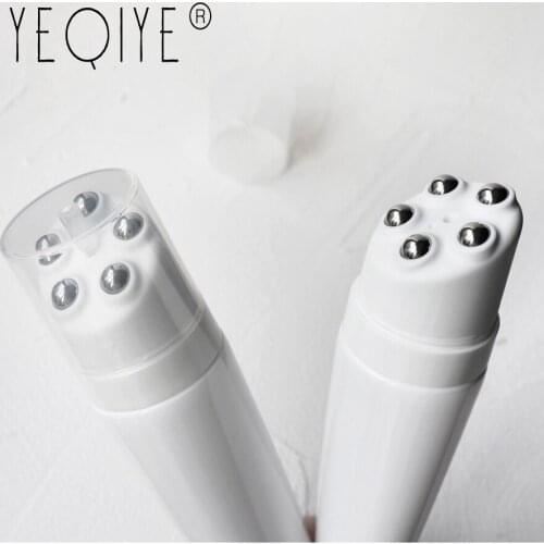 【5PCS】100g Cosmetic Soft Tube 100ml Five Stainless Steel Ball Massage Bottle Empty Bottle Plastic Container Free Shipping