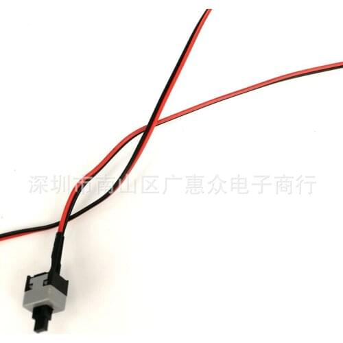 5PCS PC Power Cable 50cm 2 Pin SW PC Power Cable On/Off Push Button ATX Computer Switch Wire