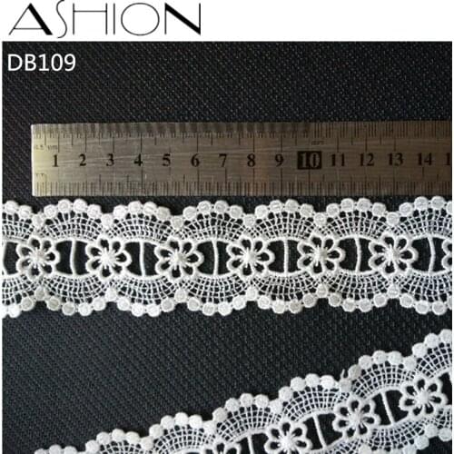 5 yards 40MM white Embroidered Lace Fabric DIY skirt hem Dance costumes Garment Accessories lace trim Sewing Craft LP-DB109