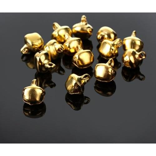 6mm Gold / White k color Plated Jingle Bell Small Bells Fit Jewelry Festival Pendants Charms Beads 1000/pcs