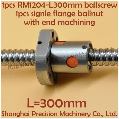 Promotion 1pc New 1204 Ballscrew -L 300mm-C7 Anti Backlash Rolled Ballscrew with 1pc ball nut end machining linear system CNC